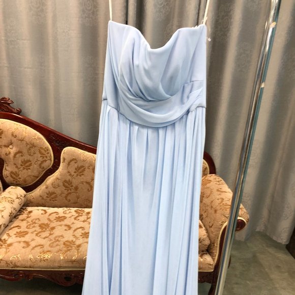 Alfred Sung Strapless Grecian Bridesmaid Dress - Picture 5 of 12